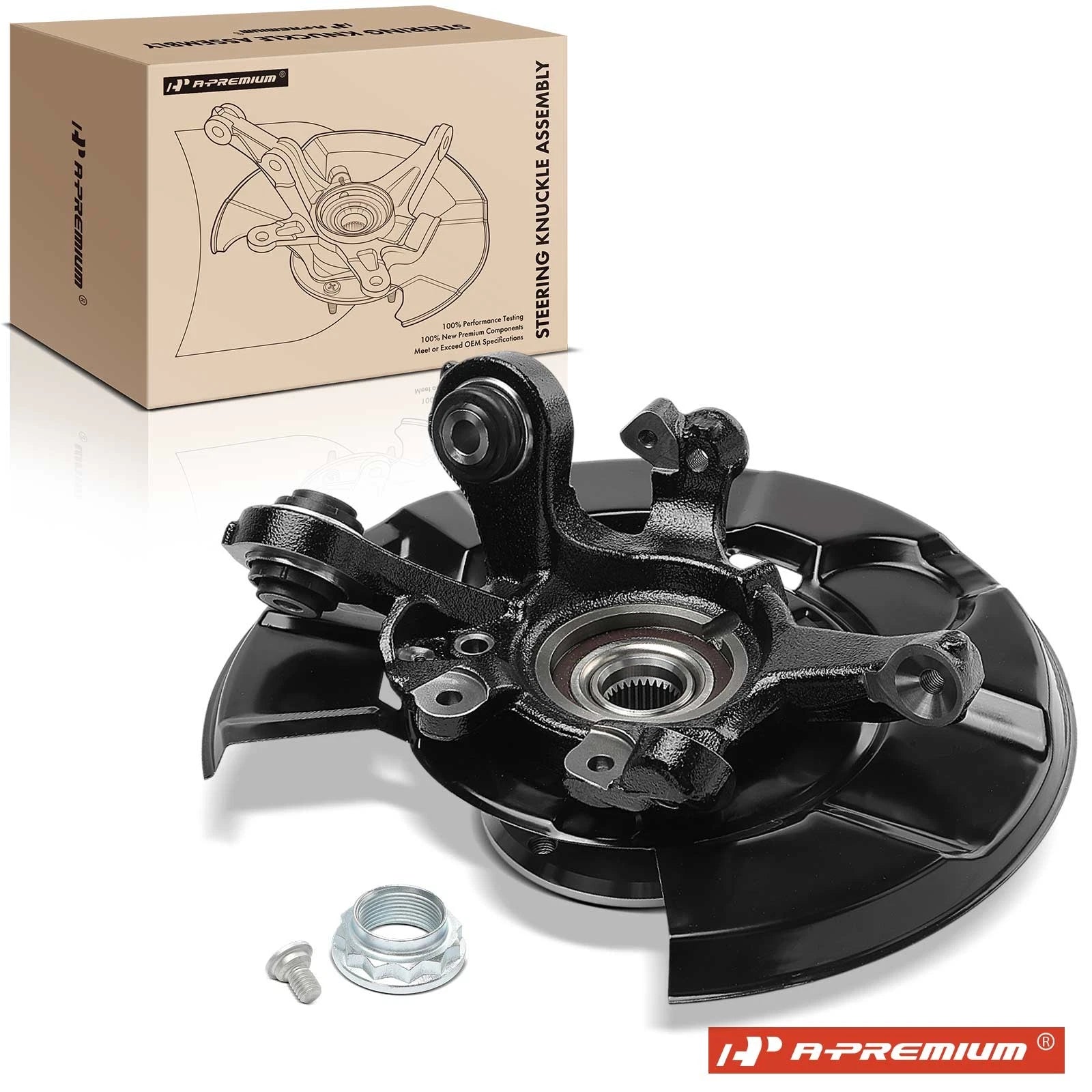 Rear Left Steering Knuckle & Hub Bearing Assembly for BMW 335i (2007–2013)