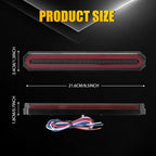 Red/Amber 5" 9" Oval LED Truck Trailer Stop Turn Tail Brake Light (Flowing DRL)