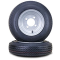 2 WANDA Trailer Tire Wheel Assembly 4.80-8 6-Ply 4 Lugs 4" PCD Silver Rim