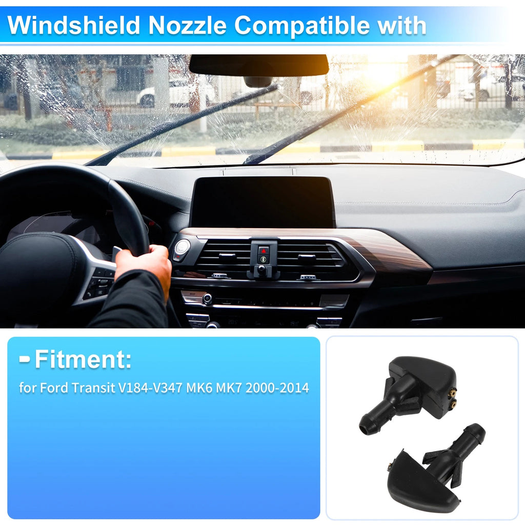 Set of 2 Windshield Washer Nozzles for Ford Transit V184-V347 (MK6) No. 4132664