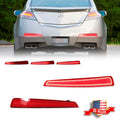 2X Red Rear Bumper LED Reflector Tail Lights for Acura TL (2009–2011)