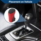 Gear Shift Knob Cover for Chevrolet Malibu (2016–2023) Red Black Faux Leather