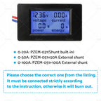 LCD Digital Volt Amp Power Watt Meter for DC 6.5-100V (20A, 50A, 100A)