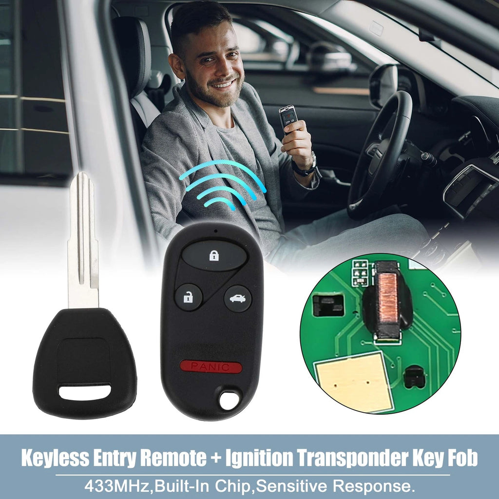 Keyless Entry Remote Ignition Transponder Key Fob for Honda Civic Accord (2001–2015)