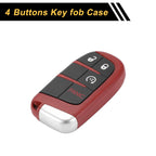 Set of 4 Key Fob Shell Cases for Dodge Charger (2020) Black Red