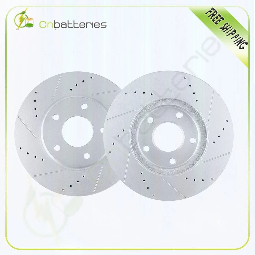 Front Brake Discs Rotors for Nissan Quest (2004–2017) Drilled & Slotted