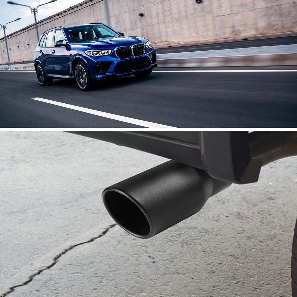 2.75" Black Coated Stainless Steel Exhaust Tip for Universal Fit