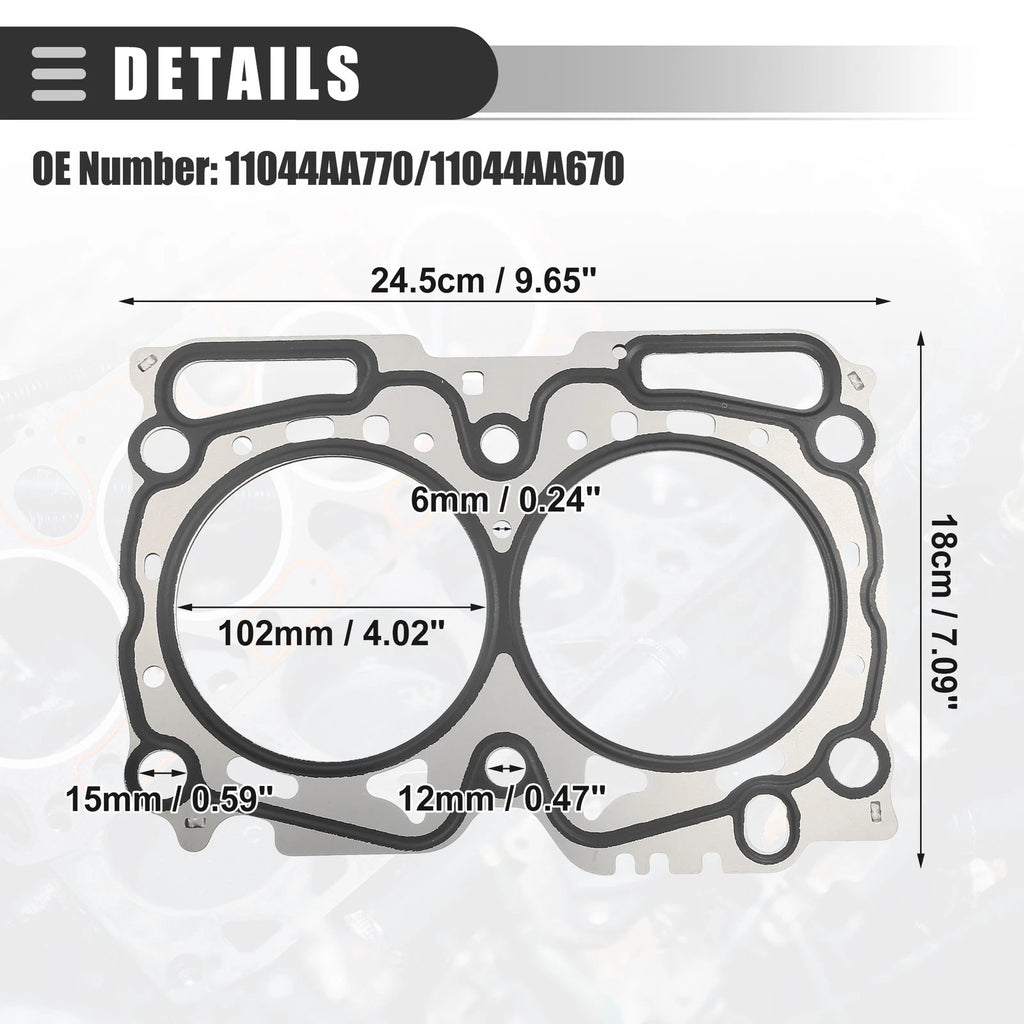Cylinder Head Gasket for Subaru Forester 2.5L (2006–2013) No. 11044AA770/11044AA670