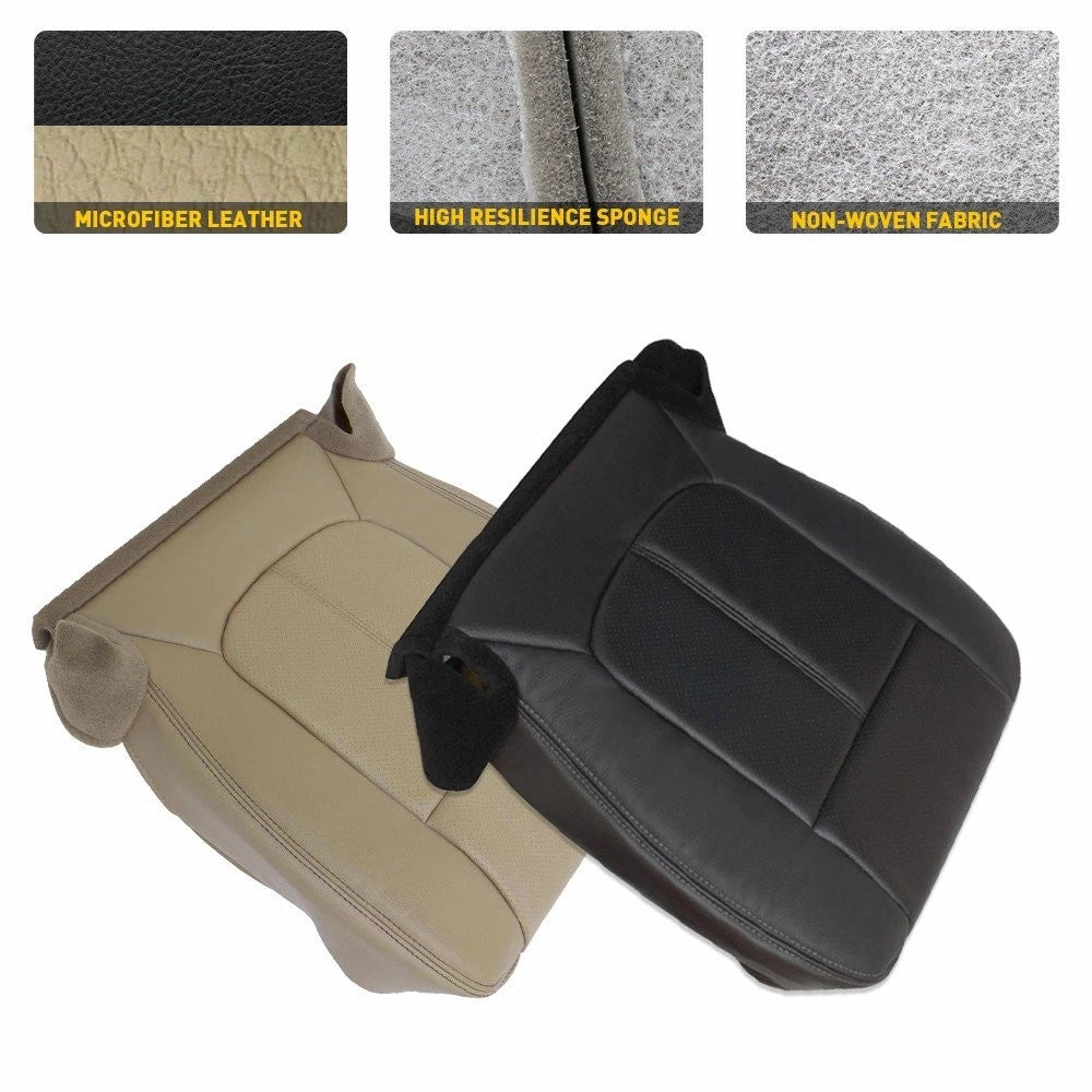 Left Bottom Seat Cover Leather Tan Gray for Ford F350 F250 F450 F550 (2011–2016)