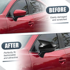 1 Pair Rearview Mirror Cover Overlay Gloss Black for Mazda 3 (2020–2022)