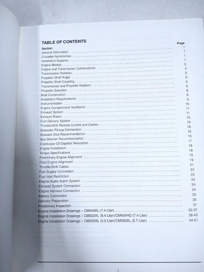 Crusader Engines TECM587 Installation Manual for XL Series