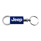Navy Anodized Aluminum Valet Keychain - Officially Licensed for Jeep
