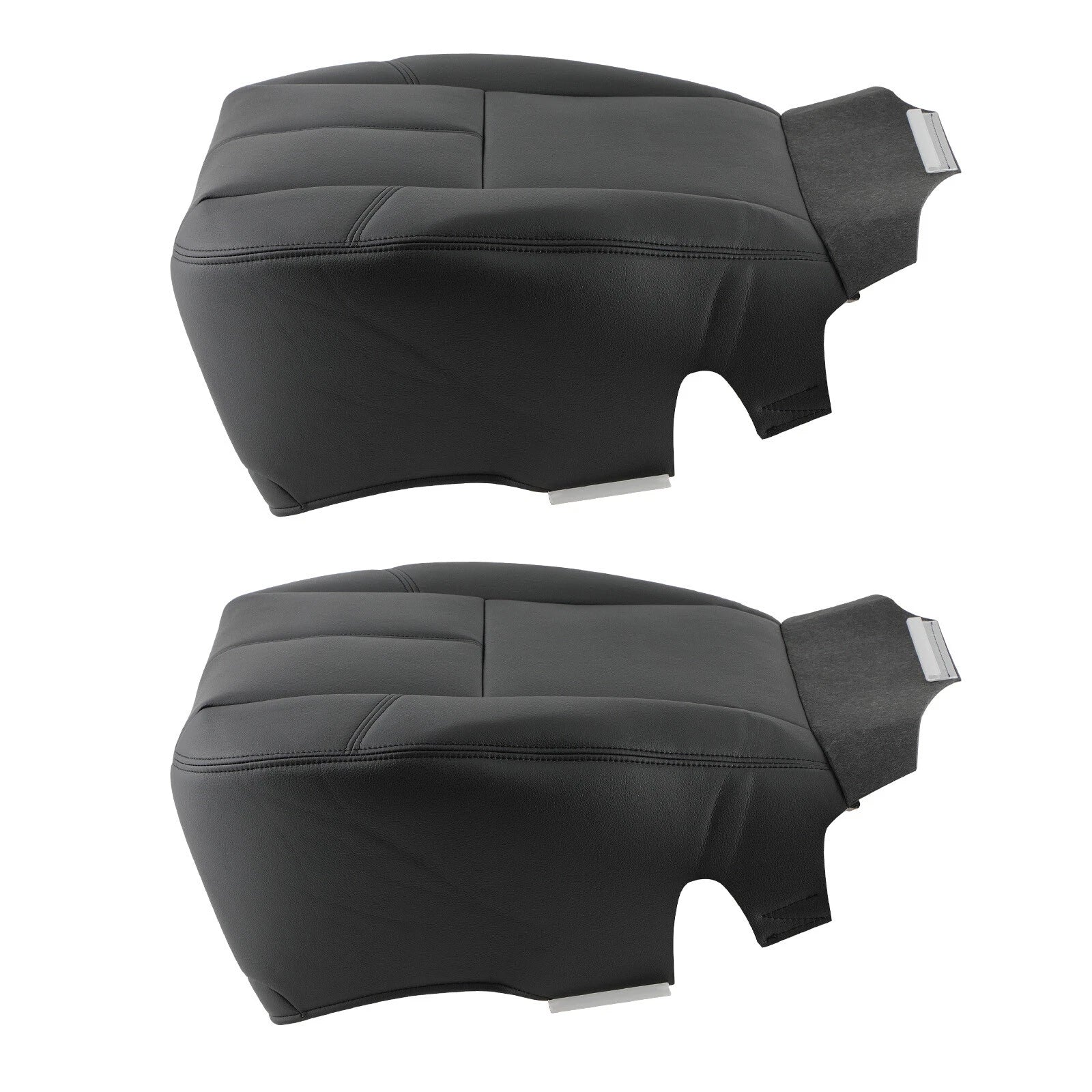 Set of 2 Leather Seat Covers for Chevy Silverado (2007–2014) Black