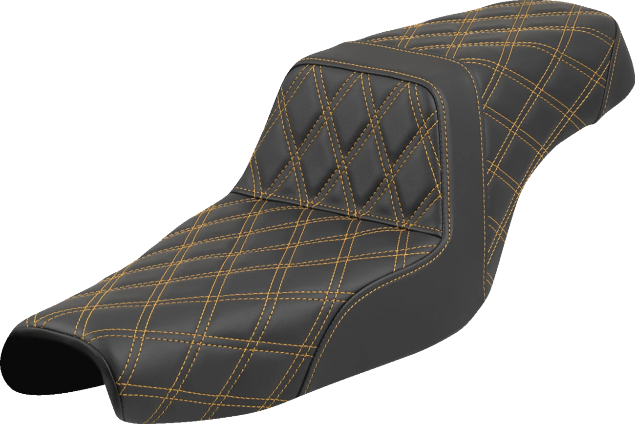 SADDLEMEN Step-Up Seat for XL (2004–2022) 807-11-17507, Lattice Stitch, Gold Stitch