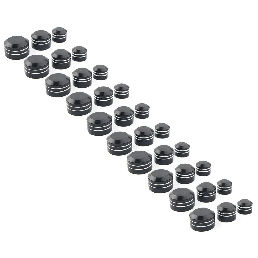 10 x Black CNC Inner 9/11/13mm Motor Bolt Topper Caps for Harley