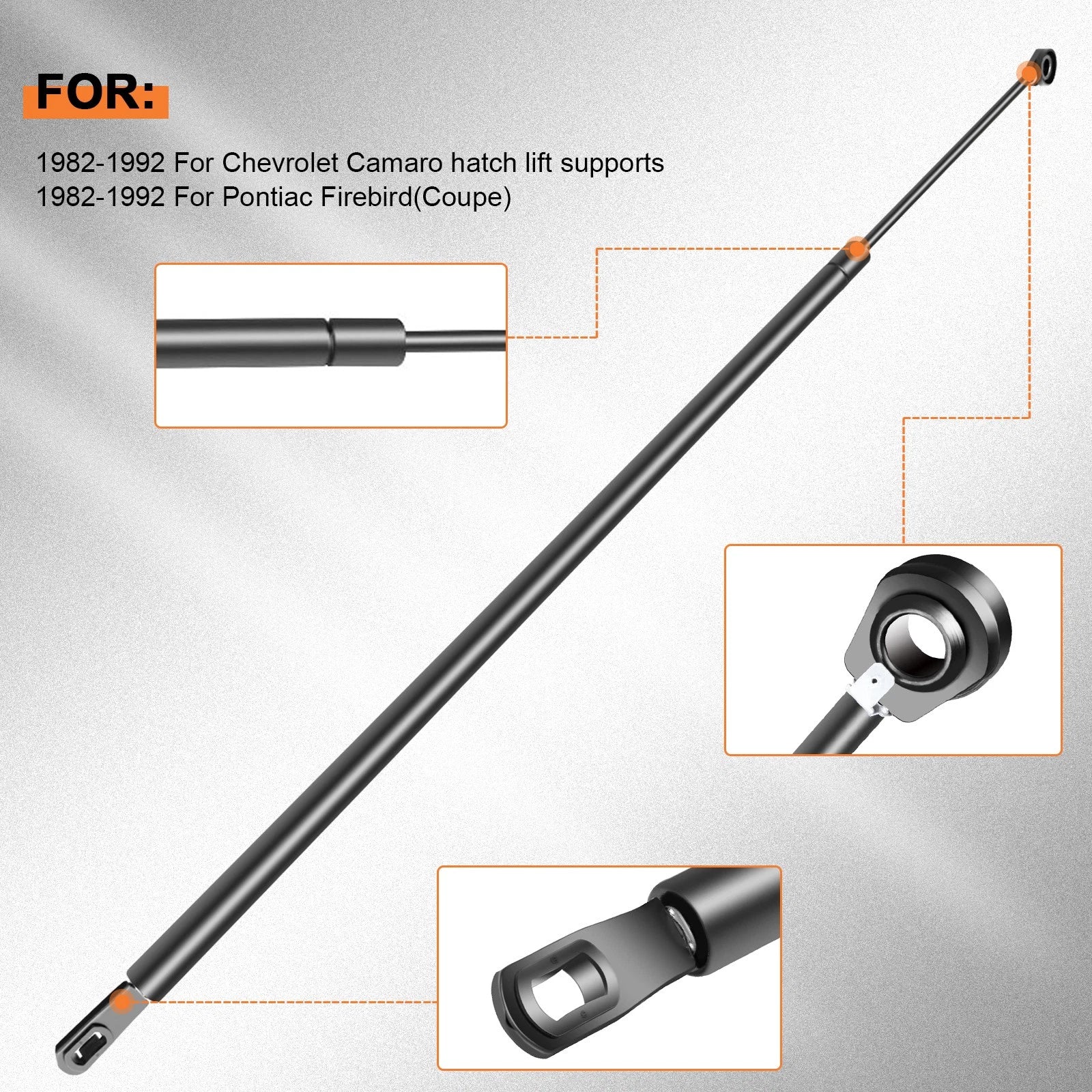 Set of 2 Tailgate Hatch Lift Supports for Pontiac Firebird (1982–1992)