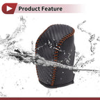 1 Pc Gear Shift Knob Cover for Hyundai Sonata (2011–2014) Black Brown Faux Leather