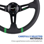 350mm Deep Dish Aluminum Sport Racing Steering Wheel for Drifting