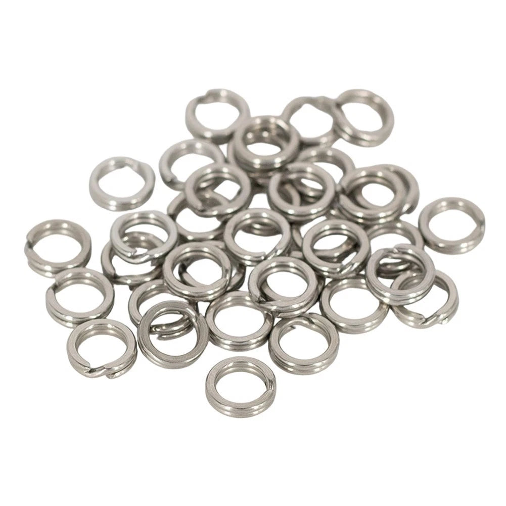 50pcs Stainless Steel Open Rings for Secure Lure Attachment