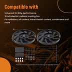 Cooling Fan Radiator Assembly 9" 80W 12V for Universal Electric Performance
