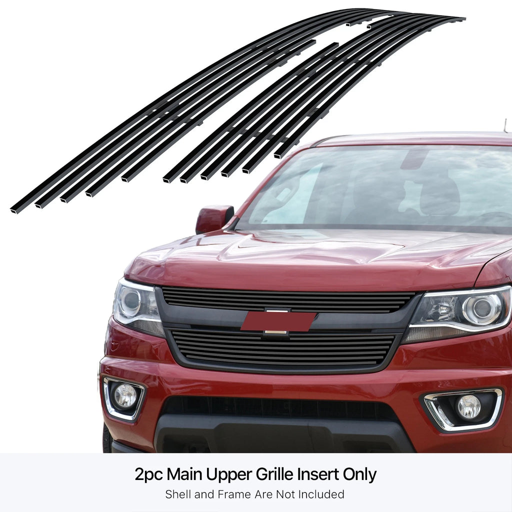 Upper Black Billet Grille Insert for Chevy Colorado (2015-2020)