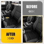 Driver Bottom Cloth Seat Cover Black for Chevy Silverado 1500 2500HD (2014–2019)