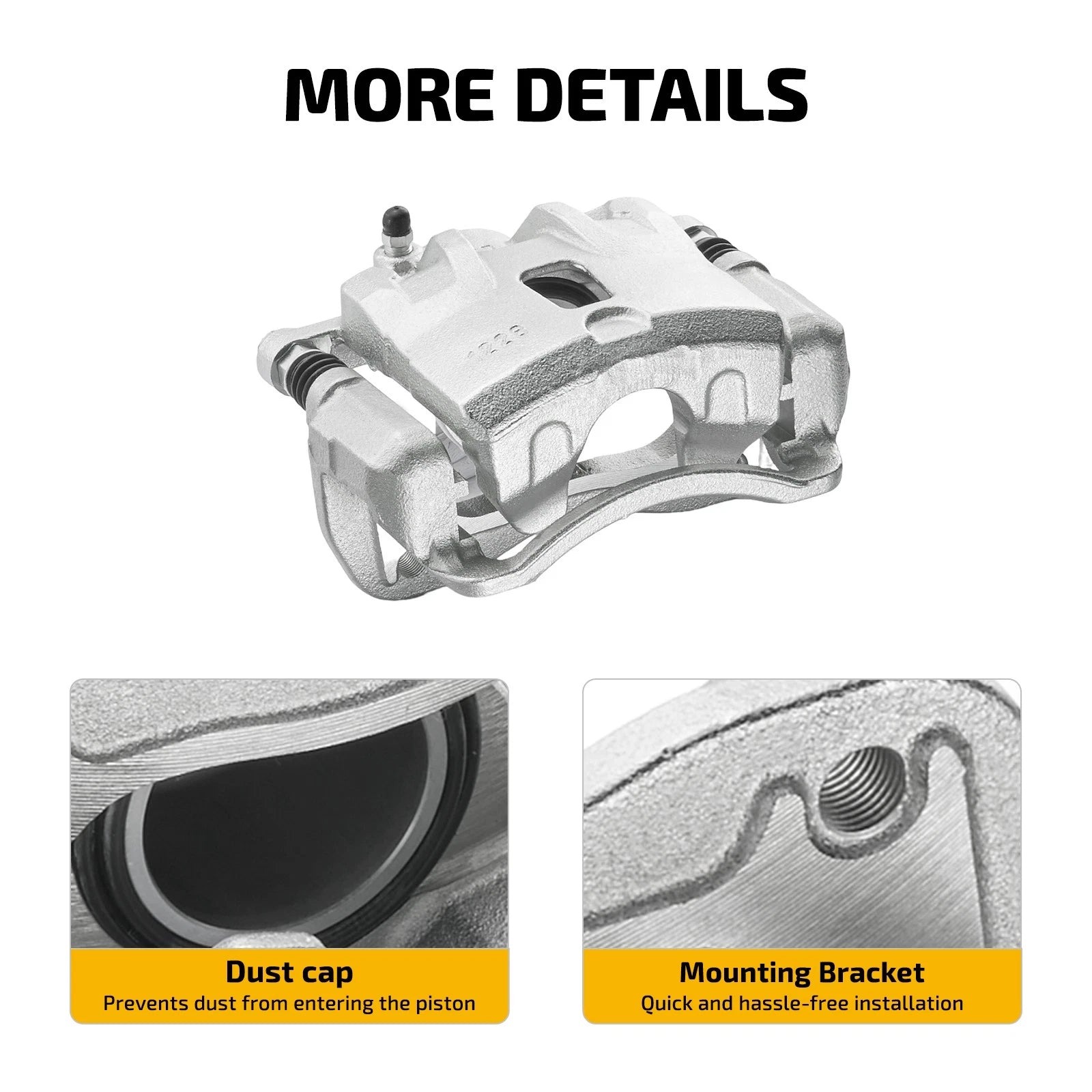 Front Brake Calipers & Bracket Set for Hyundai Elantra (2011-2016) Coupe 2013