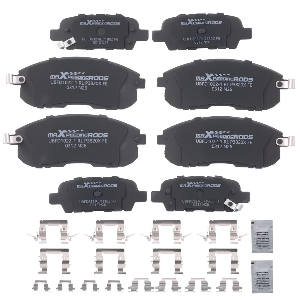 8pcs Brake Pads Kit for Nissan Altima (2002–2013) Juke (2011–2017) P815 P905