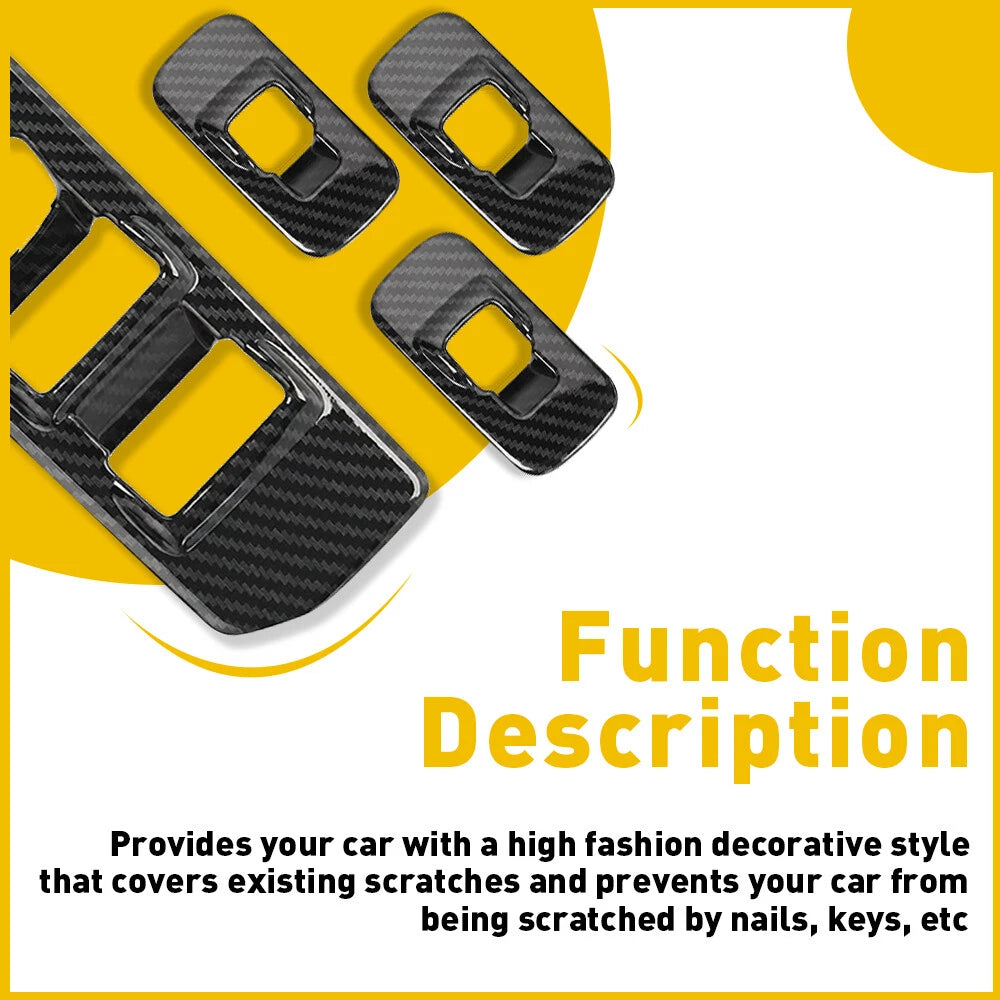 Carbon Fiber Window Lift Switch Trim for Ford F150 (2015–2019)