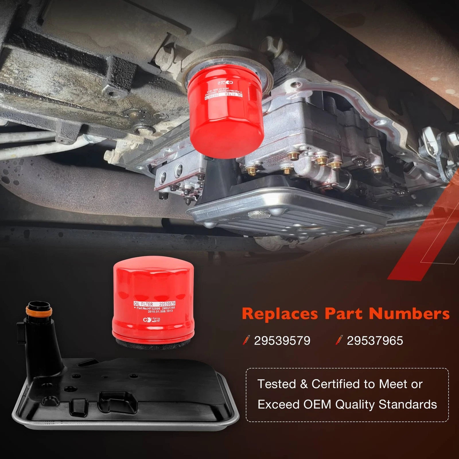 Transmission Oil Filter Set for GMC Sierra Chevy Silverado 2500 HD (2001-2010)