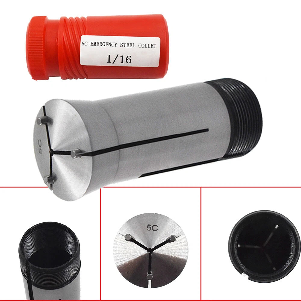 5PC Emergency Steel Collet Set for Lathes (Precision)