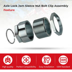 Axle Lock Jam Sleeve Nut Bolt Clip for Honda Sportrax 300 400 (1997–2006)