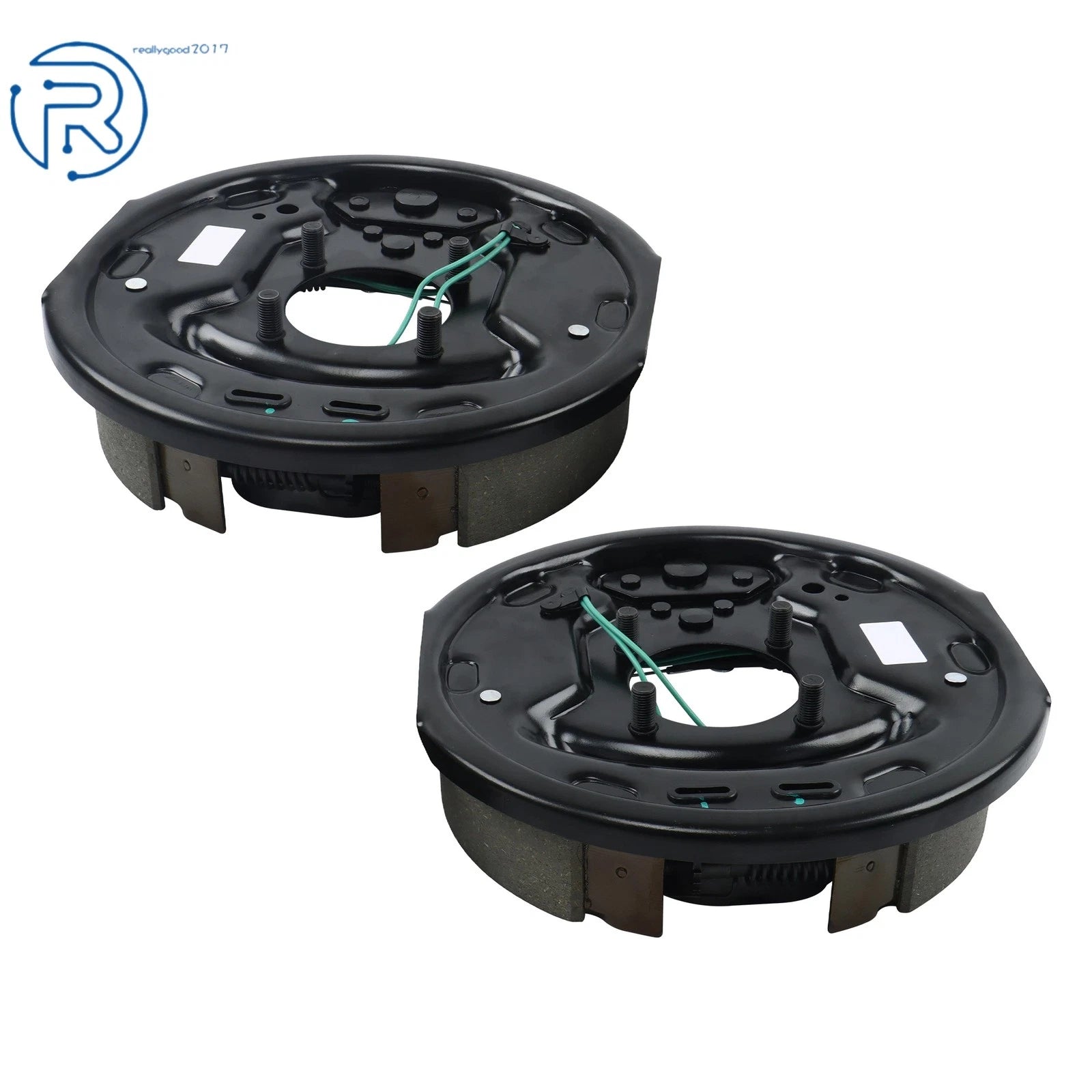 2X Electric Trailer Brake Self-Adjusting Assembly LH+RH 10"x2-1/4" for 3500 lbs