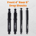 4" / 6" Drop Lowering Shocks For Chevrolet GMC C1500 Silverado Sierra 1988-1998