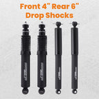 4" / 6" Drop Lowering Shocks For Chevrolet GMC C1500 Silverado Sierra 1988-1998