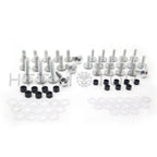 Silver Round Steel Fairing Bolts Kit for Suzuki GSXR750 (2000–2003) GSXR1000 (2001–2002)