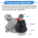 2X Front Lower Ball Joints for Honda Civic (2012–2015) No.K500234/51220TR0A01