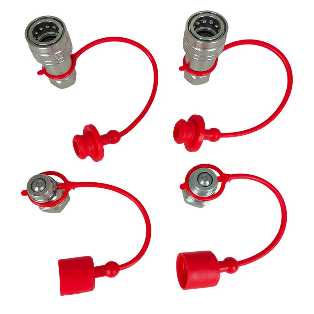 Set of 2 Hydraulic Coupler Quick Connect 1/2" NPT for Pioneer Style
