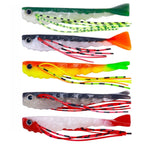 Set of 5 Soft Lures for Fishing Bass Barracuda T Tail Design