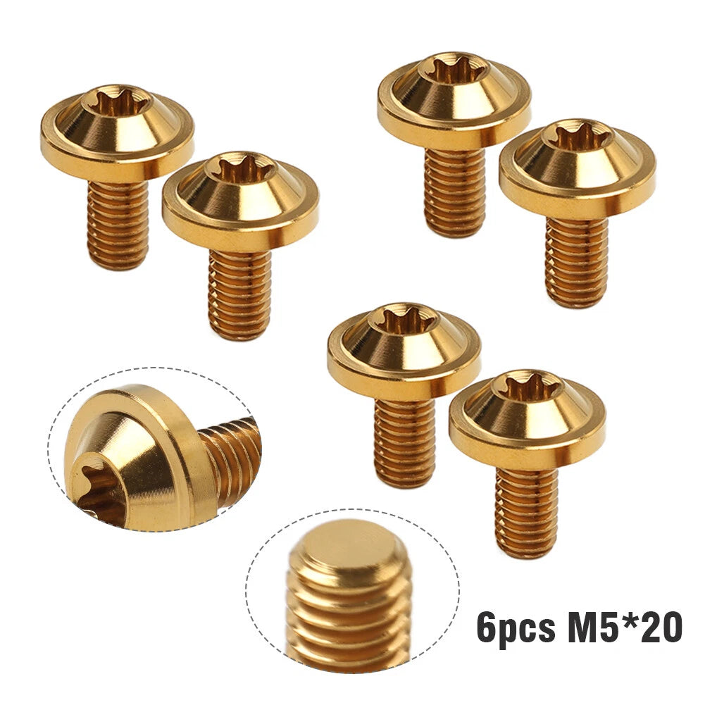 6X Alloy Bolts Truss Torx Head Screws M5x20mm for Motorcycle (Bike)