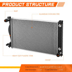 Aluminum Core Cooling Radiator for Audi A6 2.8L 3.2L (2005–2010) DPI-2828
