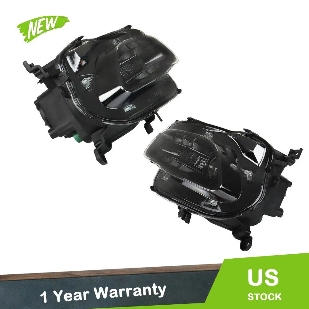 Set of 2 Black Housing Halogen Headlights for Jeep Cherokee (2014–2018)
