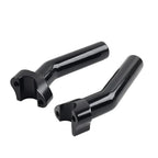 6" CNC Pullback Handlebar Risers Black for Harley Softail Sportster