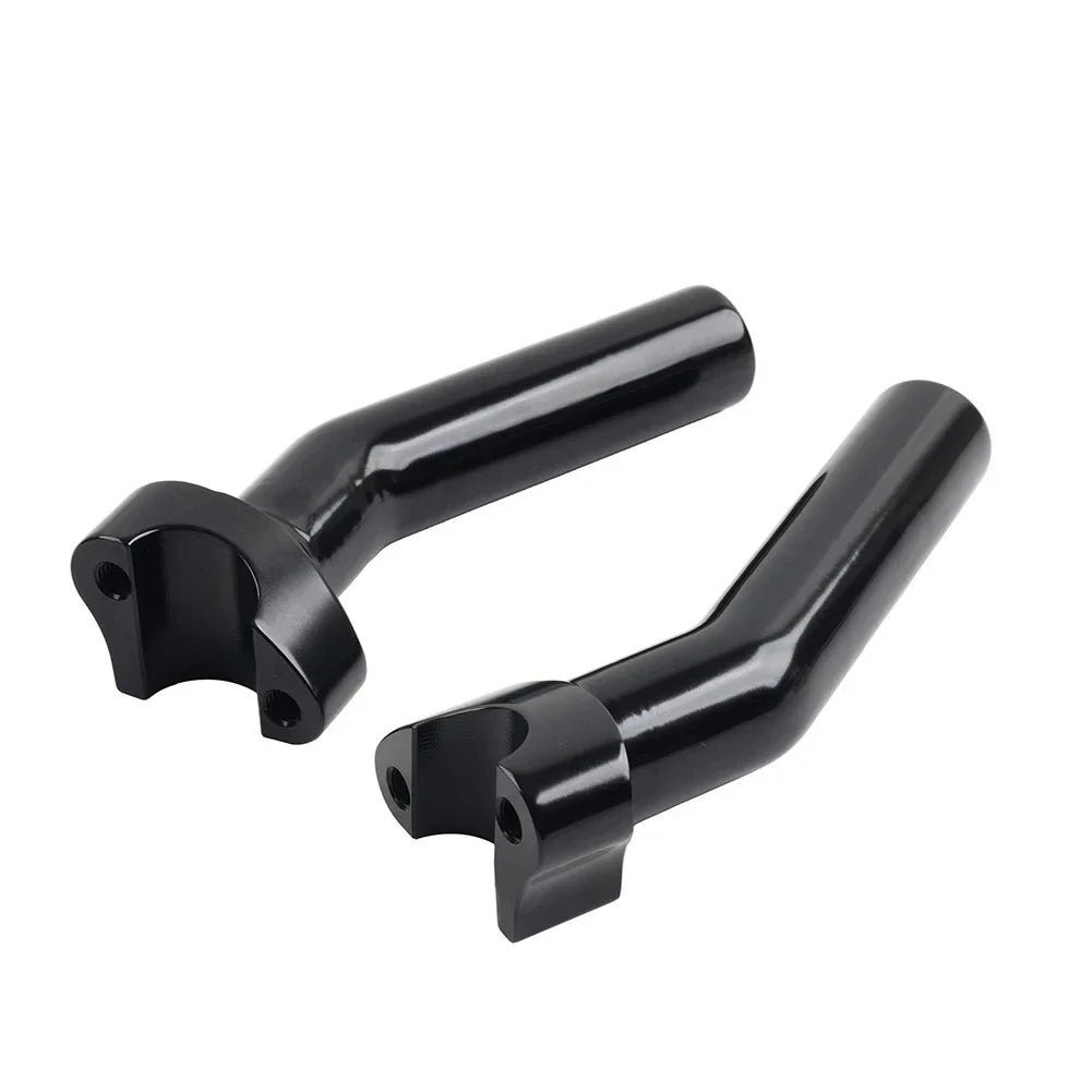 6" CNC Pullback Handlebar Risers Black for Harley Softail Sportster