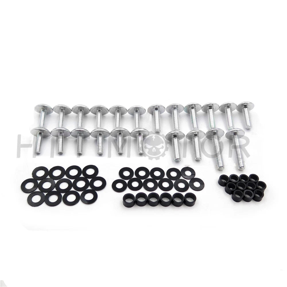 Fairing Bolts Kit for Kawasaki Ninja ZX6RR ZX6R 636 (2003–2006) - Silver Round