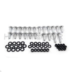Fairing Bolts Kit for Kawasaki Ninja ZX6RR ZX6R 636 (2003–2006) - Silver Round