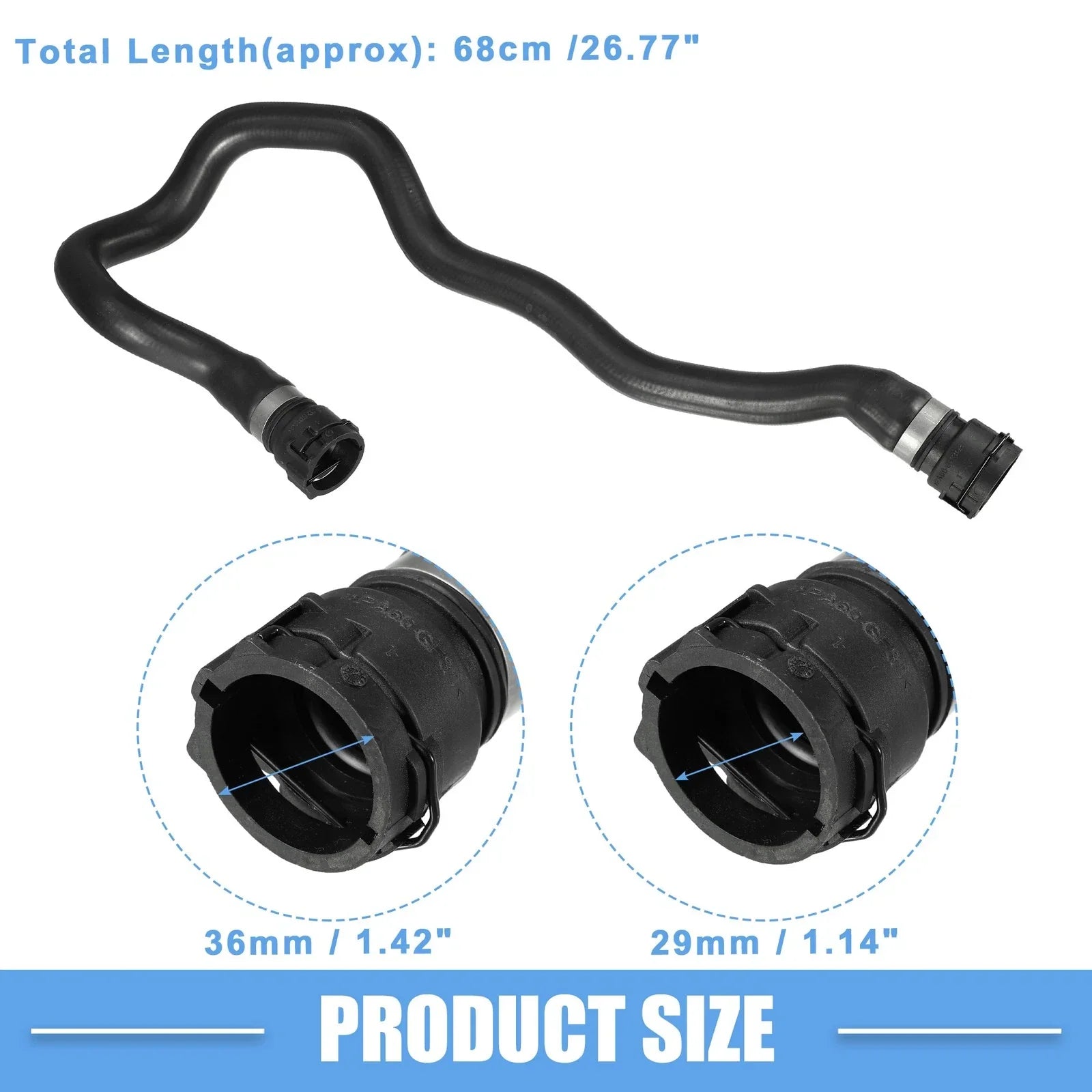 Radiator Coolant Hose 2.5L for BMW 525i Base (2001-2003)