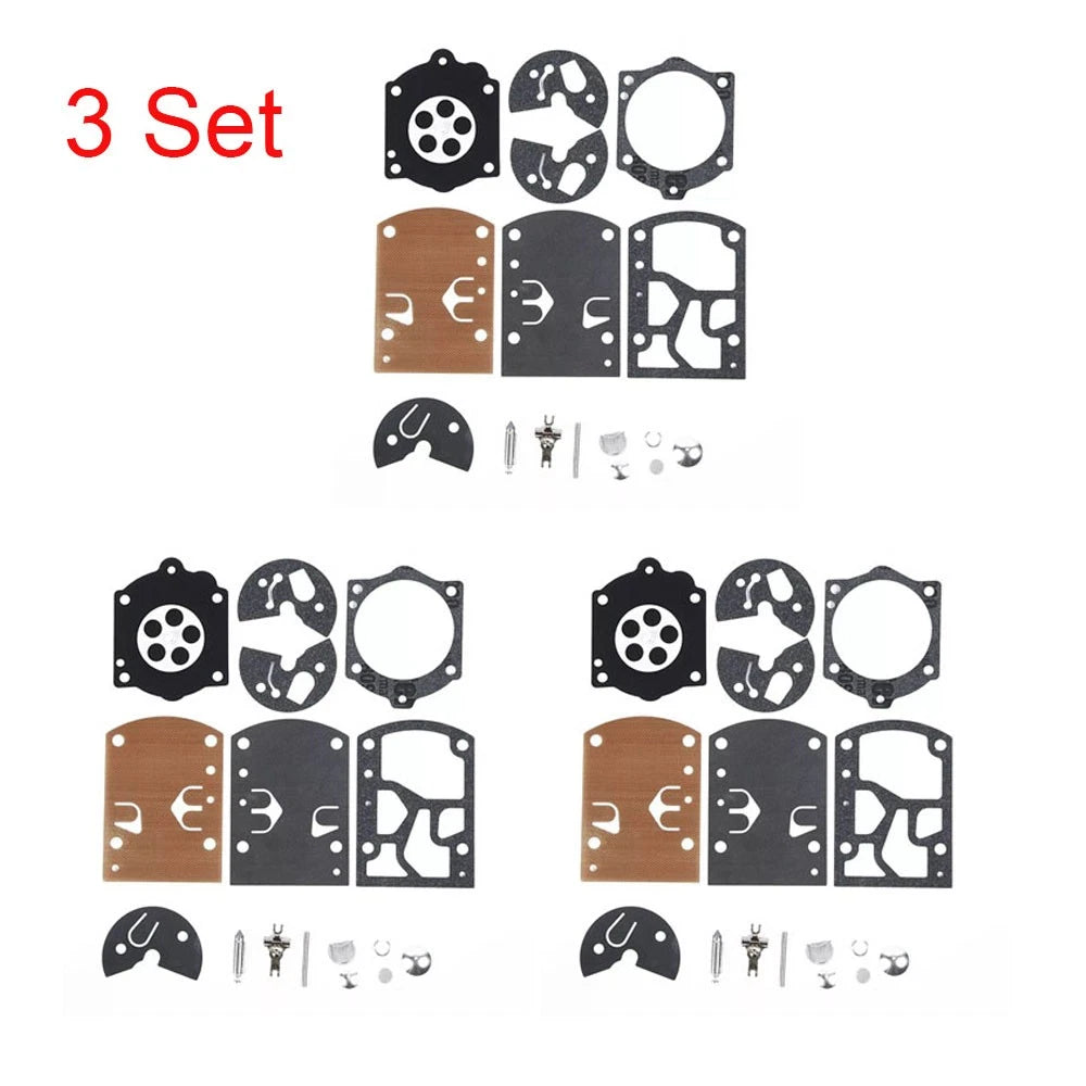 Set of 3 Carburetor Gasket Kit for K10-WB Trimmers Blowers Chainsaws