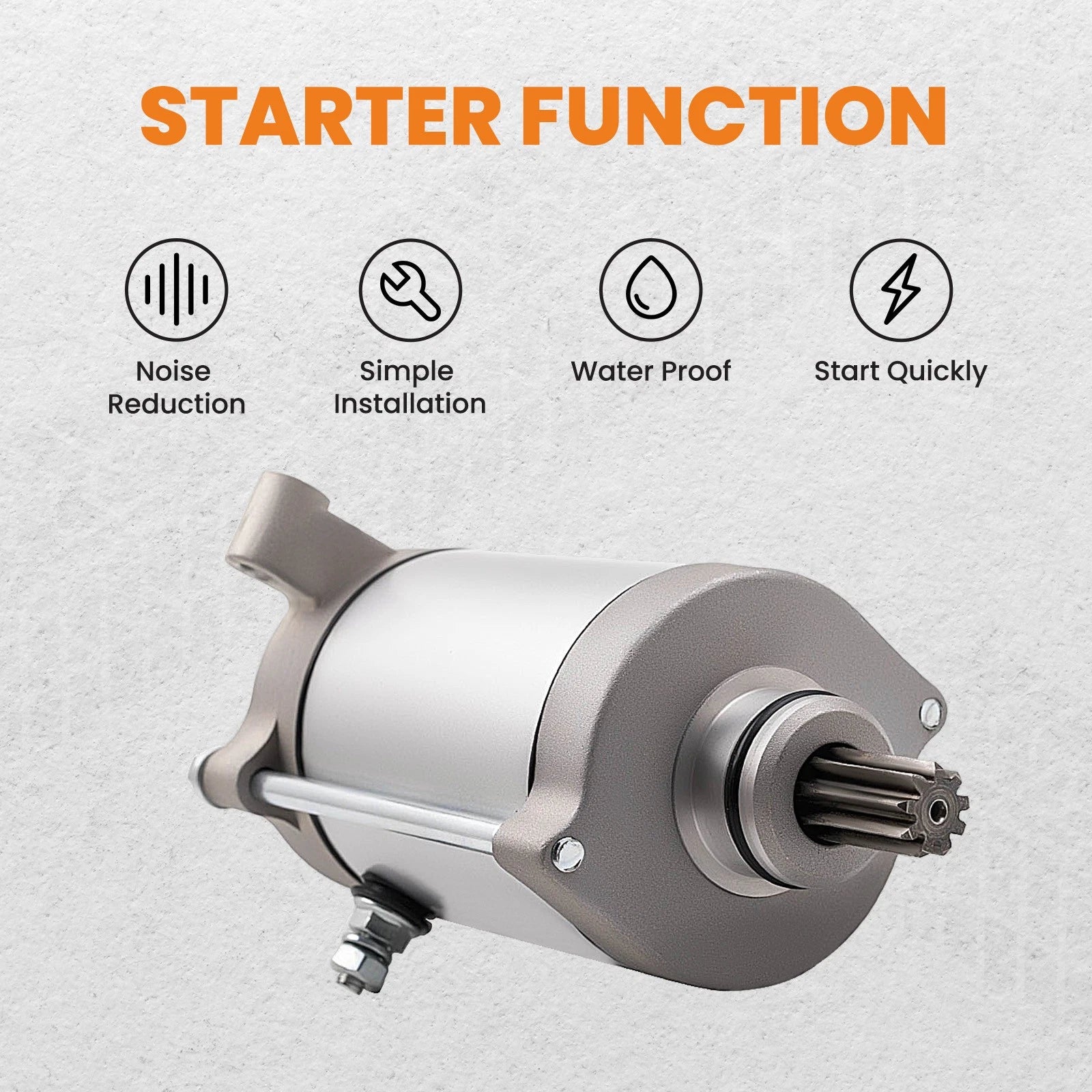Starter Motor for Yamaha Rhino 450 YXR450F (2006–2009) / 660 YXR660F (2004–2007)