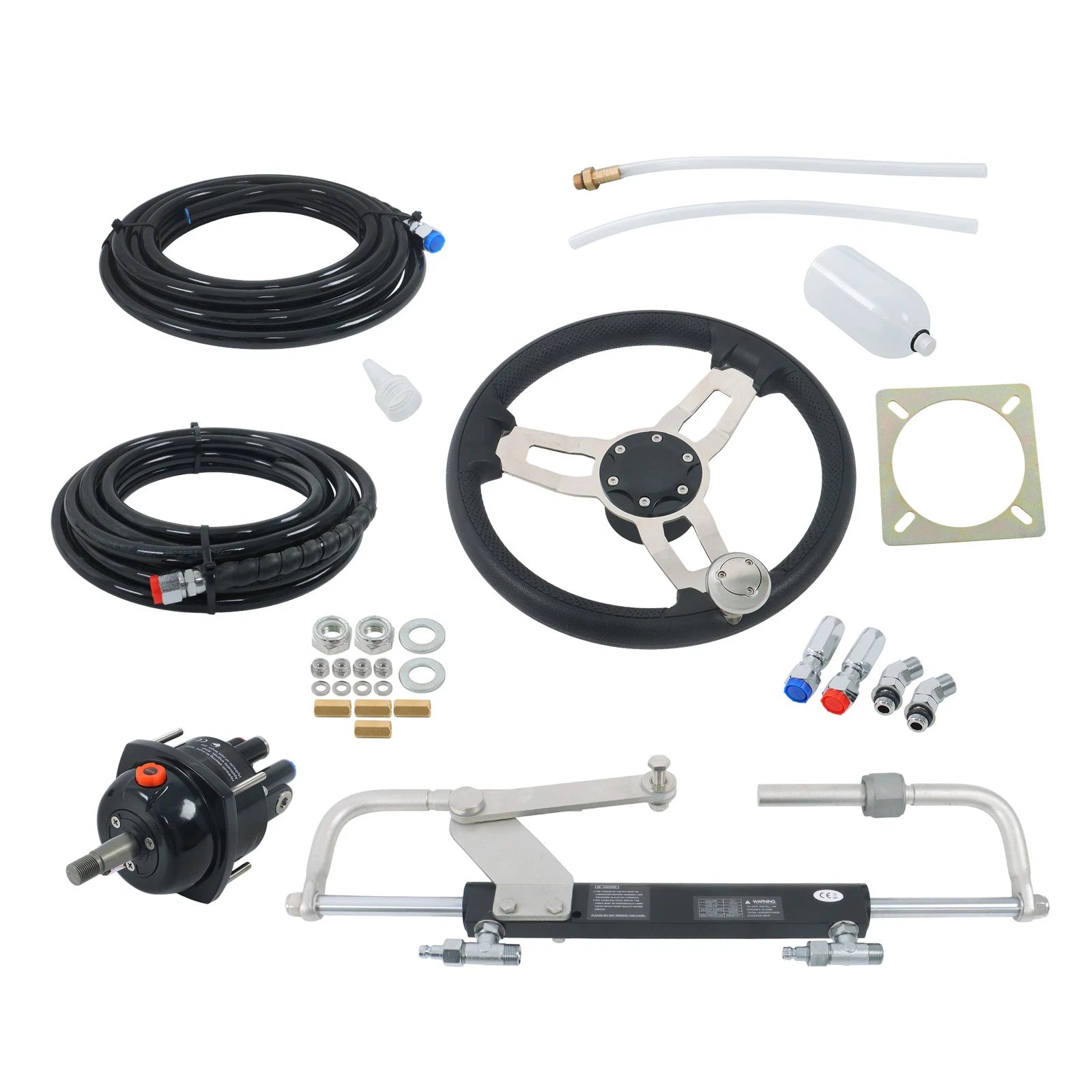Hydraulic Outboard Steering Kit for 90HP Motors (20ft Hose)